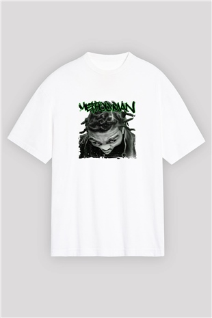 Method Man Baskılı Oversize Beyaz Tişört