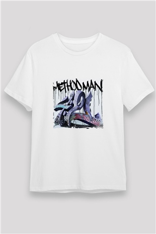 Method Man Baskılı Unisex Beyaz Tişört