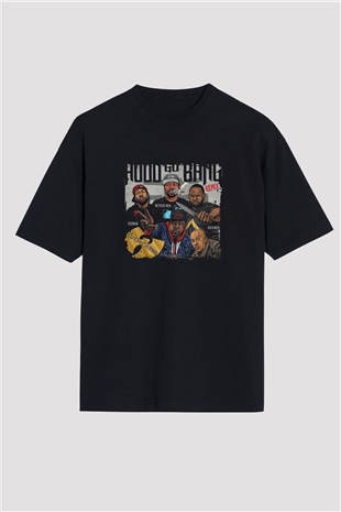 Method Man Baskılı Unisex Oversize Siyah Tişört