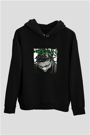 Method Man Baskılı Unisex Siyah Hoodie