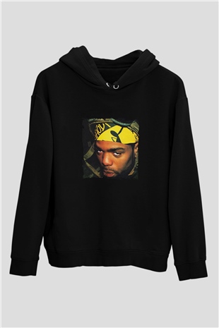 Method Man Baskılı Unisex Siyah Hoodie