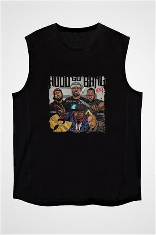 Method Man Baskılı Unisex Siyah Kolsuz Tişört