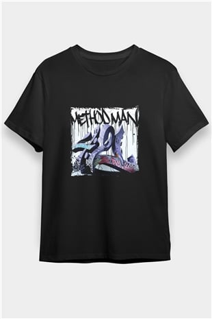 Method Man Baskılı Unisex Siyah Tişört