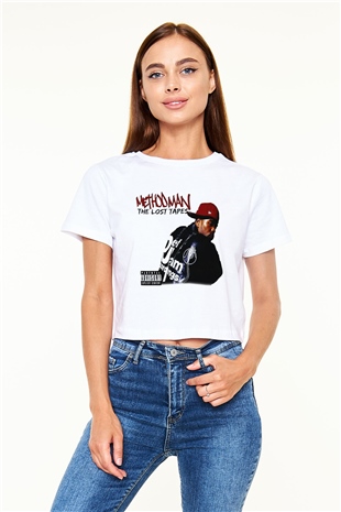Method Man Beyaz Croptop Tişört