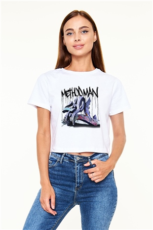 Method Man Beyaz Croptop Tişört