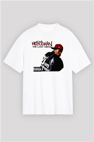 Method Man Beyaz Unisex Oversize Tişört T-Shirt