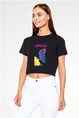 Method Man Siyah Crop Top Tişört