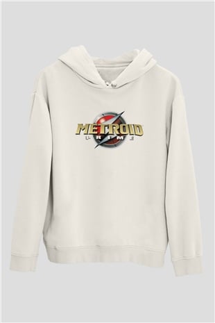 Metroid Prime Beyaz Unisex Hoodie