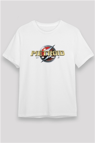 Metroid Prime Beyaz Unisex Tişört T-Shirt