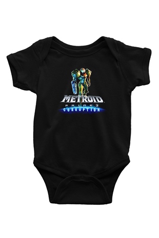 Metroid Prime Siyah Bebek Body - Zıbın