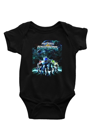 Metroid Prime Siyah Bebek Body - Zıbın