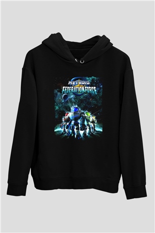 Metroid Prime Siyah Unisex Hoodie