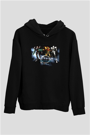 Metroid Prime Siyah Unisex Hoodie