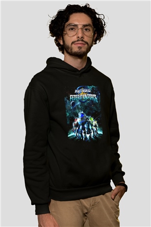 Metroid Prime Siyah Unisex Hoodie
