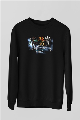 Metroid Prime Siyah Unisex Sweatshirt