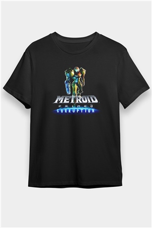 Metroid Prime Siyah Unisex Tişört T-Shirt