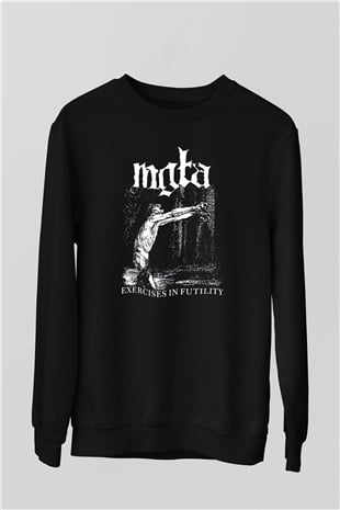 Mgla Baskılı Unisex Siyah Sweatshirt