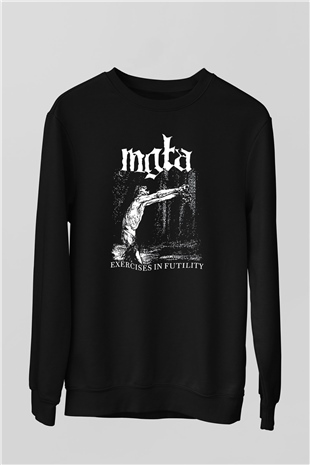 Mgla Baskılı Unisex Siyah Sweatshirt