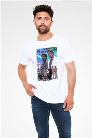 Miami Vice Beyaz Unisex Tişört