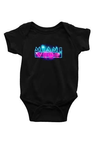 Miami Vice Siyah Bebek Body - Zıbın