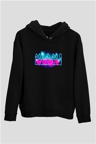 Miami Vice Siyah Unisex Hoodie