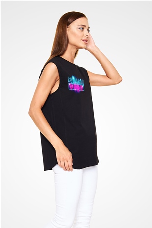 Miami Vice Siyah Unisex  Kolsuz Tişört