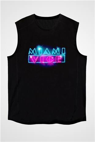 Miami Vice Siyah Unisex  Kolsuz Tişört