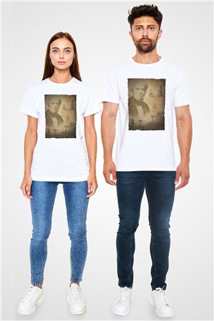 Michael Faraday Baskılı Unisex Beyaz Tişört - Tshirt