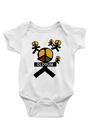 Michael Jackson Baskılı Beyaz Unisex Bebek Body - Zıbın