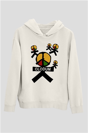 Michael Jackson Beyaz Unisex Kapşonlu Sweatshirt
