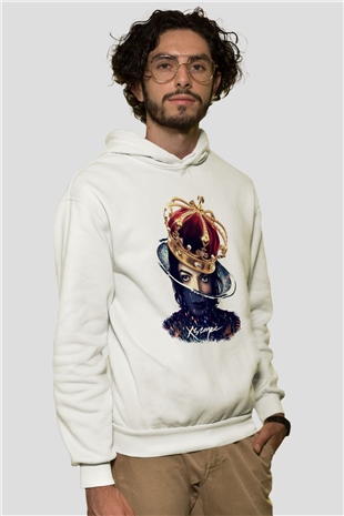 Michael Jackson Beyaz Unisex Kapşonlu Sweatshirt