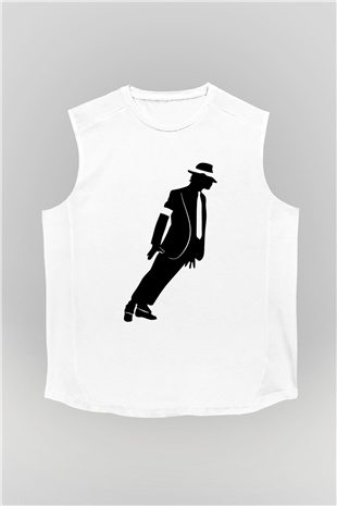 Michael Jackson Beyaz Unisex Kolsuz Tişört