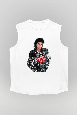Michael Jackson Beyaz Unisex Kolsuz Tişört