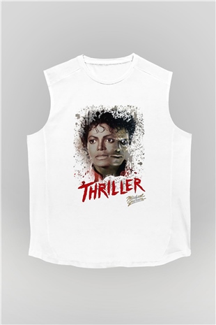 Michael Jackson Beyaz Unisex Kolsuz Tişört