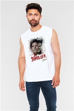 Michael Jackson Beyaz Unisex Kolsuz Tişört