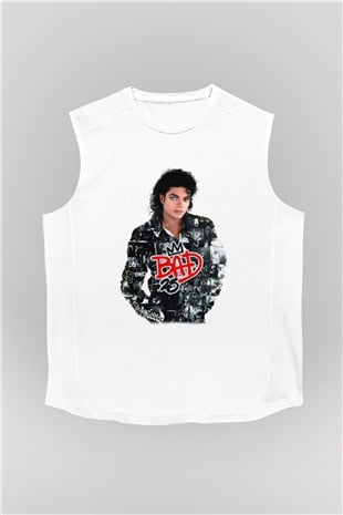 Michael Jackson Beyaz Unisex Kolsuz Tişört