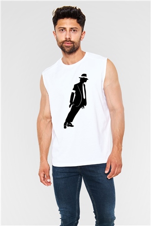 Michael Jackson Beyaz Unisex Kolsuz Tişört