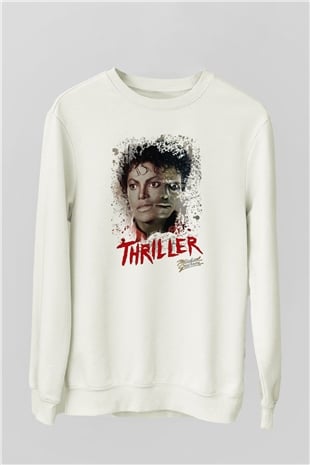 Michael Jackson Beyaz Unisex Sweatshirt