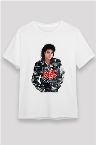 Michael Jackson Beyaz Unisex Tişört T-Shirt - TişörtFabrikası