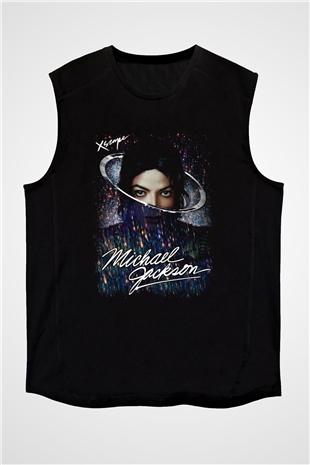Michael Jackson Siyah Unisex Kolsuz Tişört