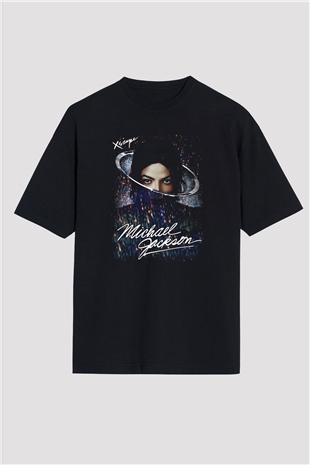 Michael Jackson Siyah Unisex Oversize Tişört T-Shirt