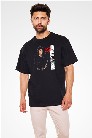 Michael Jackson Siyah Unisex Oversize Tişört T-Shirt