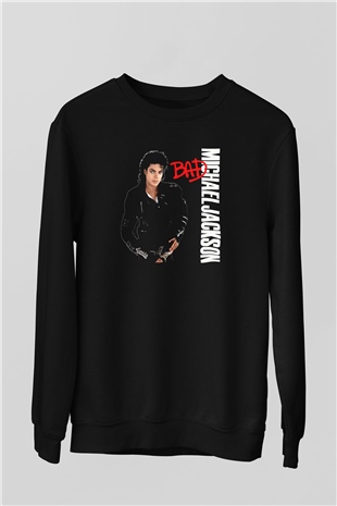 Michael Jackson Siyah Unisex Sweatshirt