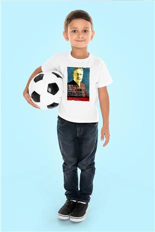 Michael Pupin Alıntı Baskılı Unisex Beyaz Çocuk Tişörtü - Tshirt
