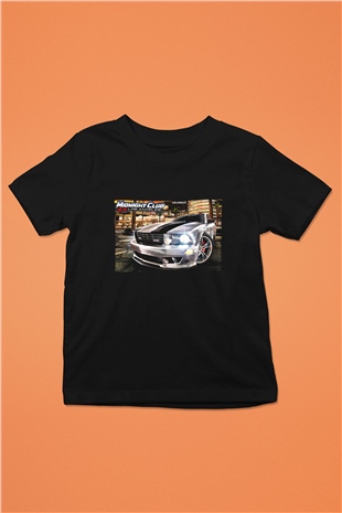 Midnight Club Baskılı Siyah Unisex Çocuk Tişört
