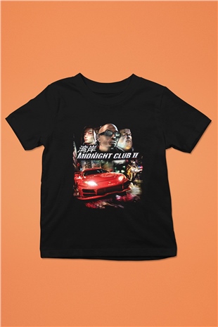 Midnight Club Siyah Unisex Çocuk Tişört