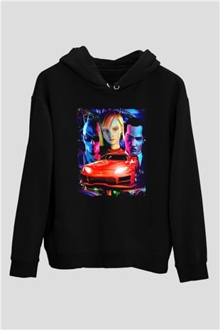 Midnight Club Siyah Unisex Hoodie