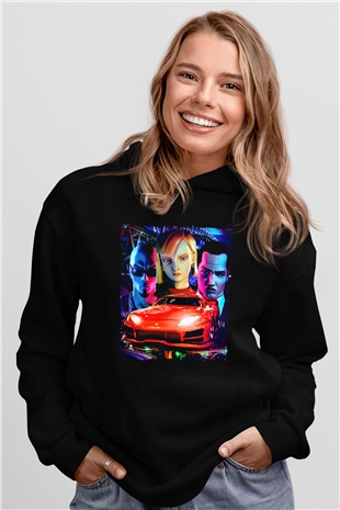 Midnight Club Siyah Unisex Hoodie
