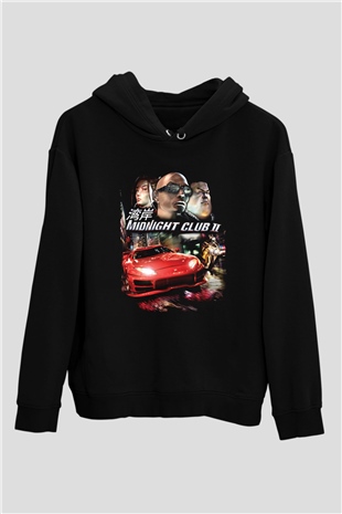 Midnight Club Siyah Unisex Hoodie