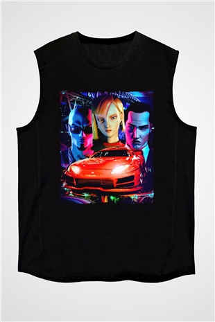 Midnight Club Siyah Unisex Kolsuz Tişört